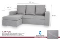 Chaiselongue CANYON Gris Reversible