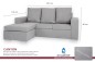 Chaiselongue CANYON Gris Reversible