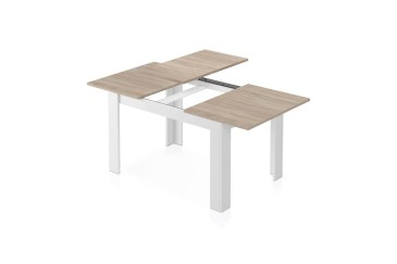 Mesa de salón - comedor extensible 40 - 190 cm.  en Roble Canadian y Blanco Artik 1