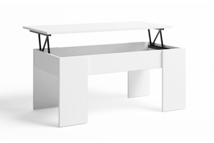 Mesa de centro elevable en Blanco mate de 100x50 al MEJOR PRECIO