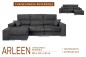 Chaiselongue ARLEEN Gris Reversible