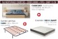 Pack Poupança Quarto Mediterrâneo + Estrado com Pés + Colchão Viscoelástico SMART 135x190 Pack Poupança Quarto Mediterrâneo + Estrado com Pés + Colchão Viscoelástico SMART 135x190
