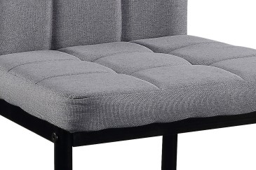 PACOTE de 1 mesa de centro em vidro preto + 4 cadeiras em cinzento