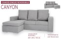 Chaiselongue CANYON Gris Reversible