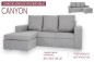 Chaiselongue CANYON Gris Reversible