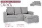 Chaiselongue CANYON Gris Reversible