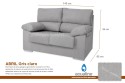 Conjunto de Sofás 3+2 Plazas ABRIL Gris Nido