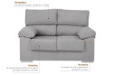 Conjunto de Sofás 3+2 Plazas ABRIL Gris Nido