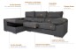Chaiselongue Izquierda SILVER Gris Chaiselongue Izquierda SILVER Gris