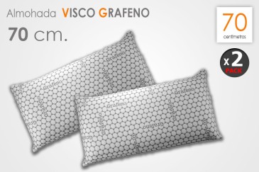 Pack 2 Almohadas VISCOELÁSTICA con funda de Grafeno de 70 cm