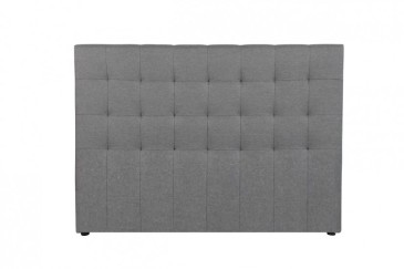Cabecero Capitone tapizado en elegante tela de color gris para camas de 150 y 135 cm
