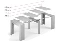 Mesa Consola extensible 4 en 1 Cemento
