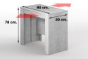 Mesa Consola extensible 4 en 1 Cemento