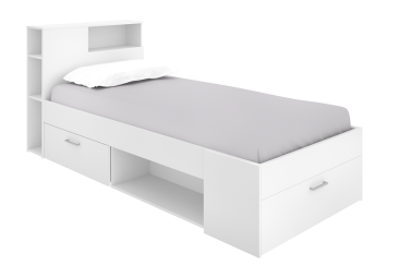 Cama juvenil compacta LANKA 90X190 Blanca