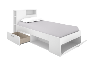 Cama juvenil compacta LANKA 90X190 Blanca