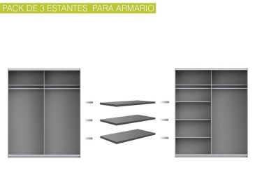 Armario de correderas tokio 200x201artisan y gris