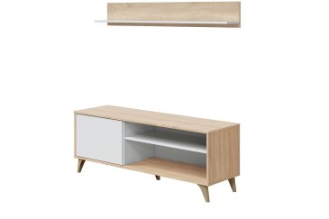 KIKUA Plus Armário para sala de televisão com prateleira ao MELHOR PREÇO