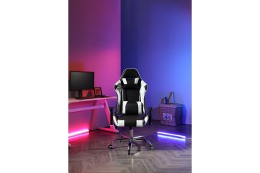 Cadeirão GAMING em preto e branco