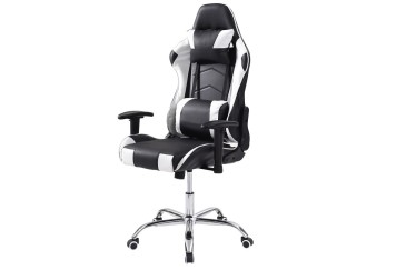 Cadeirão GAMING em preto e branco