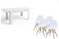 PACK Mesa BASS Extensible + 4 Sillas TOWER Blancas diseño PACK Mesa BASS Extensible + 4 Sillas TOWER Blancas diseño