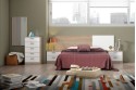 Pack AHORRO Dormitorio COUPLE + Somier con patas + Colchón Visco MALVIK 135x190