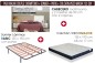 Pack Poupança Quarto COUPLE + Estrado com Pés + Colchão Viscoelástico MALVIK 135x190 Pack Poupança Quarto COUPLE + Estrado com Pés + Colchão Viscoelástico MALVIK 135x190