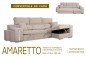 Chaiselongue Cama Derecha AMARETTO Visón (Beige/Gris)