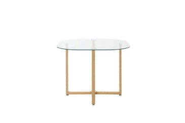 PACOTE de 1 mesa de centro de vidro + 4 cadeiras de cor cinzenta