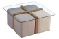 PACK Mesa de Centro 90x90 + 4 Puffs SEVILLA PACK Mesa de Centro 90x90 + 4 Puffs SEVILLA