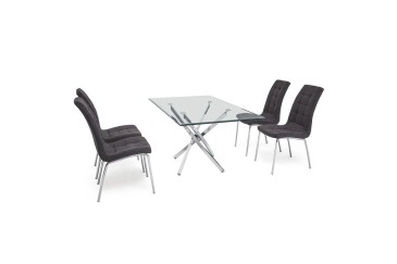 Moderna Mesa fija de salón 140x90 con patas cromadas al MEJOR PRECIO