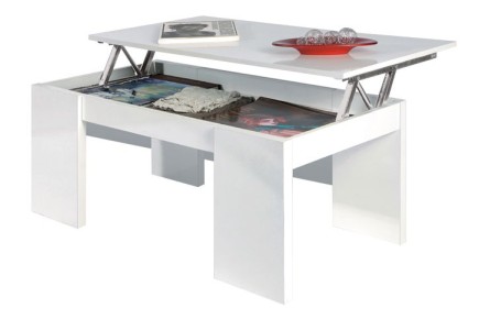 Mesa de centro elevable KENDRA color Blanco al MEJOR PRECIO