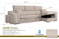 Chaiselongue Cama Derecha AMARETTO Visón (Beige/Gris)