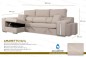 Chaiselongue Cama Izquierda AMARETTO Visón (Beige/Gris)