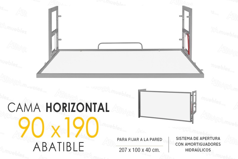 Cama ABATIBLE Horizontal 90x190 Premium