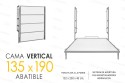 Cama ABATIBLE Vertical 135x190 Premium