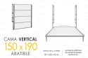 Cama ABATIBLE Vertical 150x190 Premium