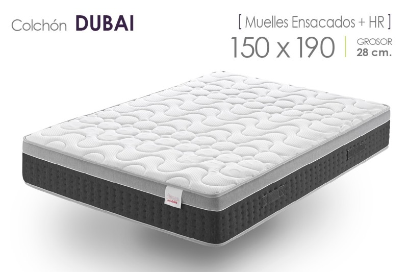 Colchão DUBAI de Molas e Viscoelástico 150x190 Colchão DUBAI de Molas e Viscoelástico 150x190