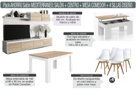 Pack Ahorro muebles de salón en ATRAPAmuebles