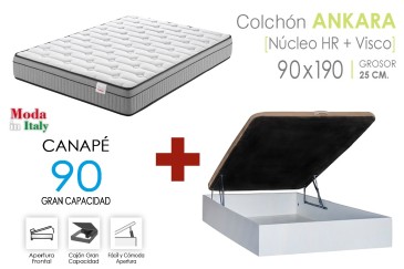 Canapé Reckto + colchón de 90X190 al MEJOR PRECIO