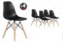 4 sillas TOWER Negras diseño M023