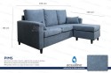 Chaiselongue PIMS Azul Reversible