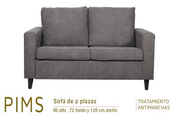 Sofá 2 Lugares PIMS Cinzento