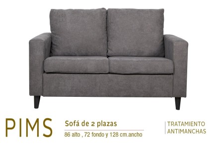 Sofá 2 Plazas PIMS Gris