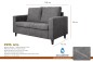 Conjunto de Sofás 3+2 Plazas PIMS Gris