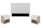Pack Poupança Cabeceira Capitoné Branco + 2 Mesinhas de Cabeceira DINA Pack Poupança Cabeceira Capitoné Branco + 2 Mesinhas de Cabeceira DINA