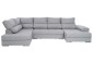 Sofá Chaiselongue Rinconera Izquierda ITALIA Gris (Convertible en Cama)