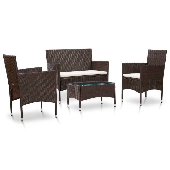 Conjunto de jardín Sofa 2 plazas + 2 sillones + mesa de centro