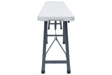 Mesa + 2 bancos Plegables portatiles con asa 