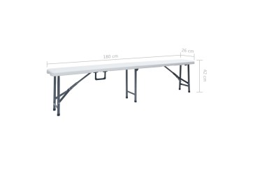 Mesa + 2 bancos Plegables portatiles con asa 