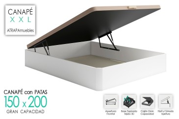 Canapé XXL de 150X200 con Base Tapizada al MEJOR PRECIO